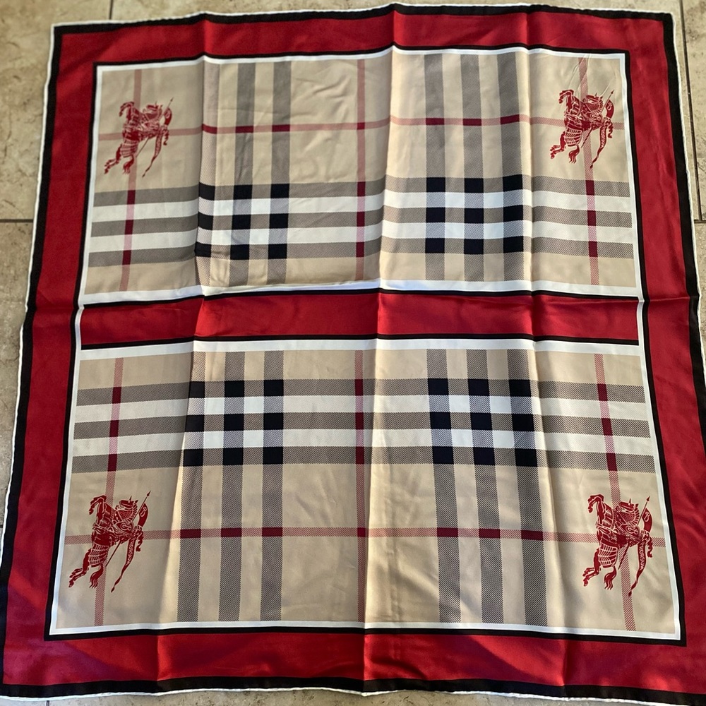 Burberry Prorsum Knight Square Silk Scarf